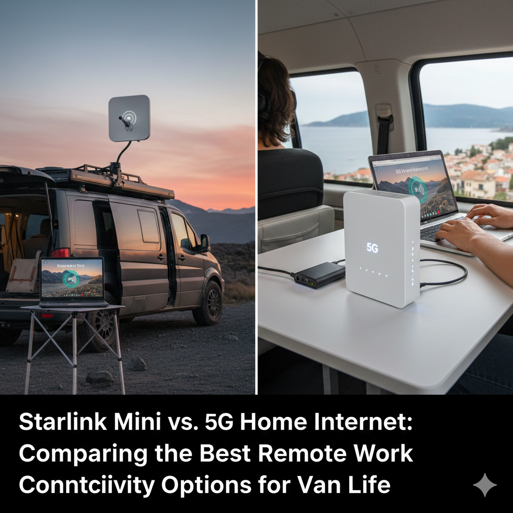 Starlink Mini vs. 5G Home Internet: Comparing the Best Remote Work Connectivity Options for Van Life