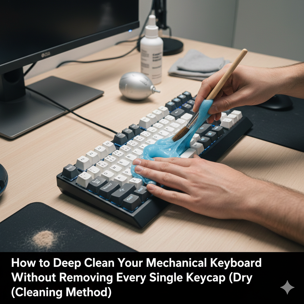 How to Deep Clean Your Mechanical Keyboard Without Removing Every Single Keycap (Dry Cleaning Method)