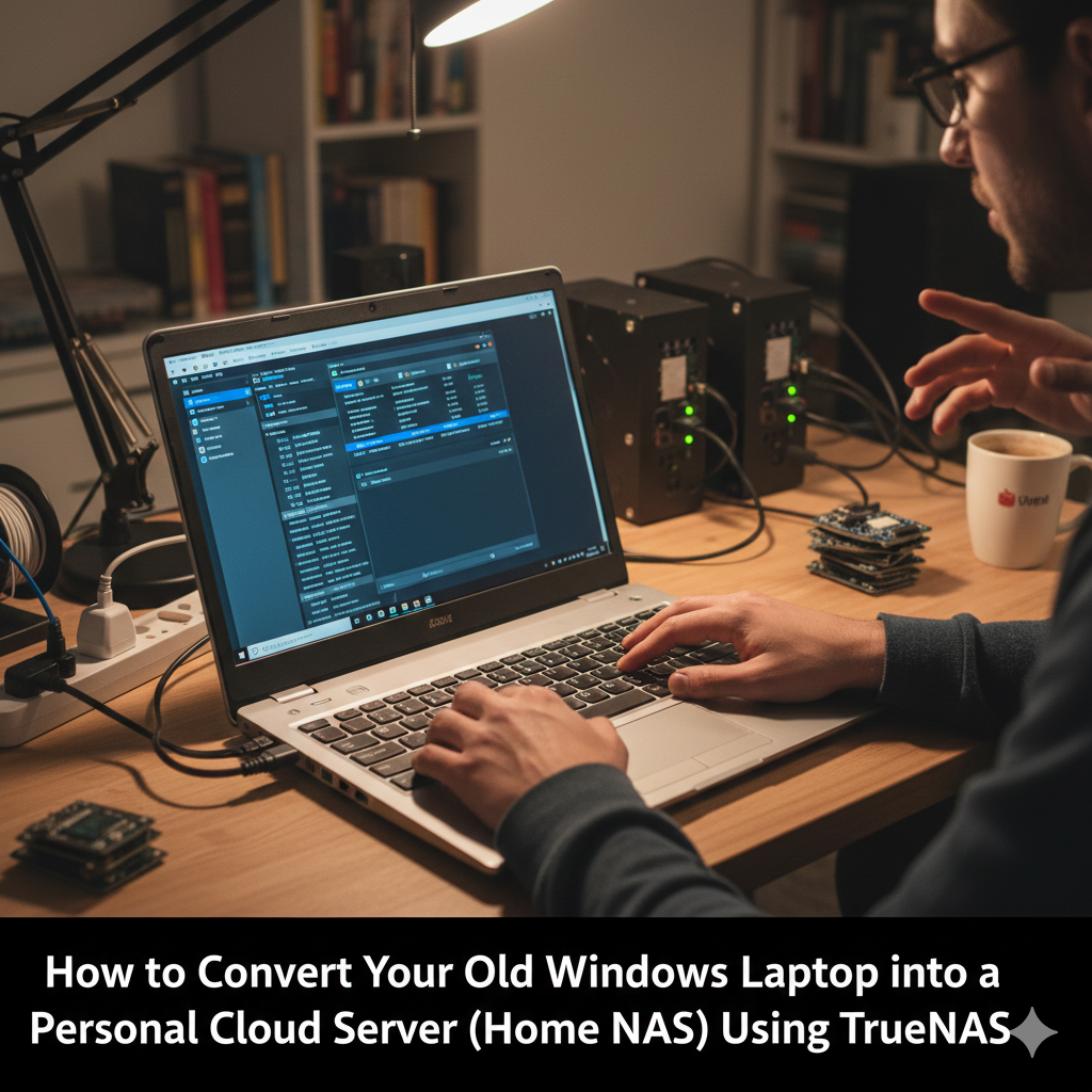 How to Convert Your Old Windows Laptop into a Personal Cloud Server (Home NAS) Using TrueNAS