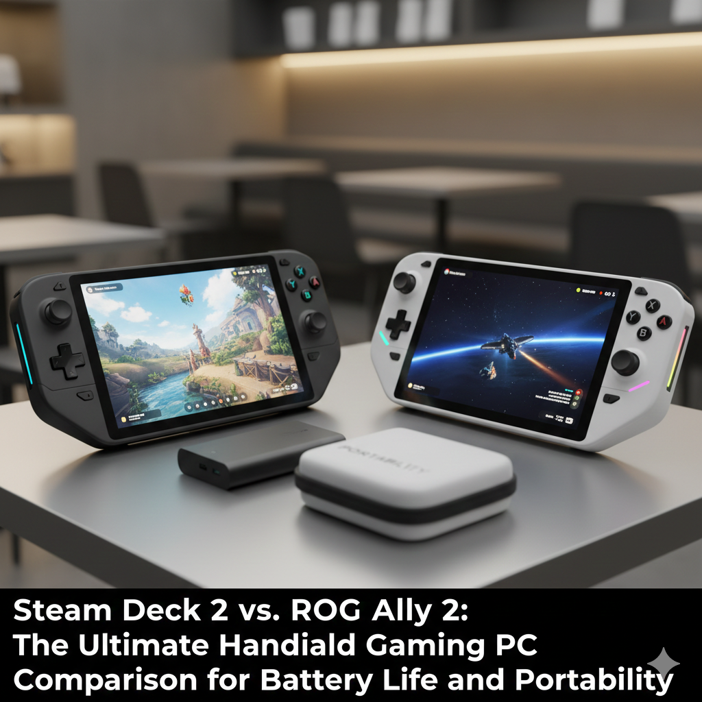 Steam Deck 2 vs. ROG Ally 2: The Ultimate Handheld Gaming PC Comparison for Battery Life and Portability