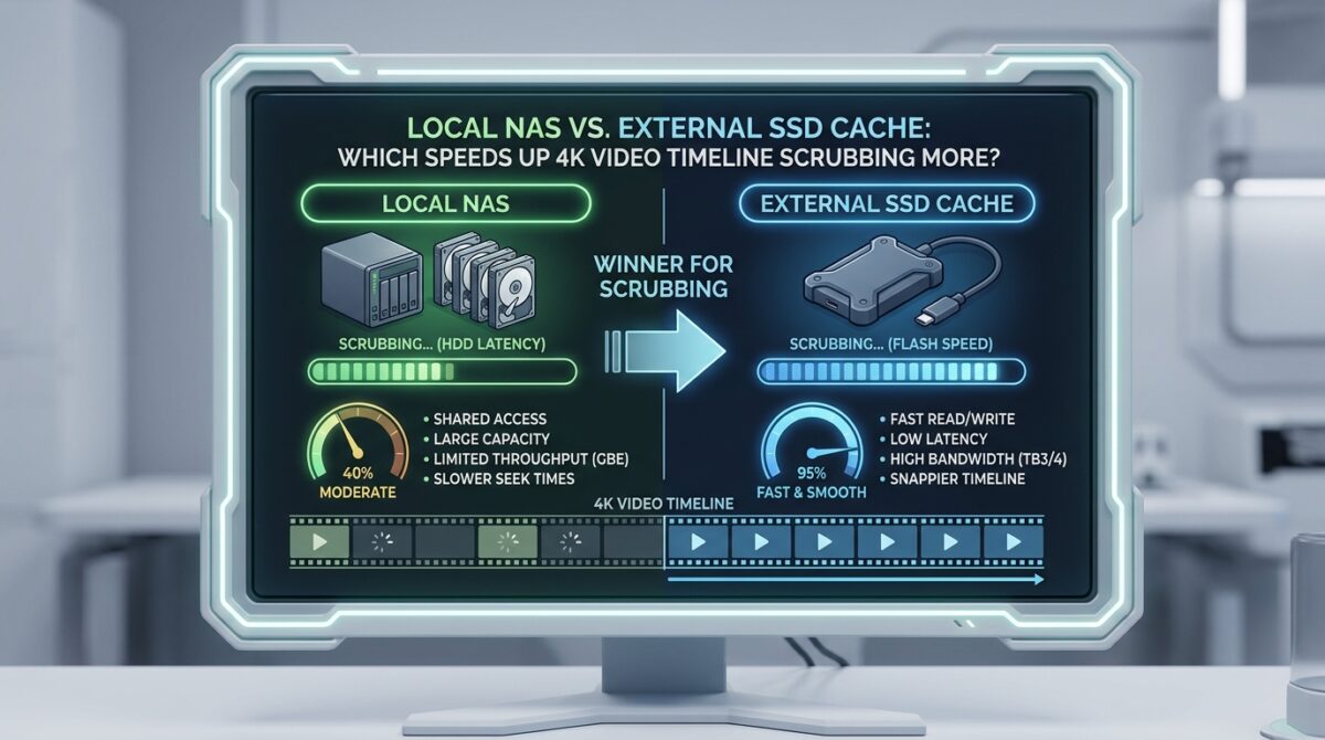 Local NAS vs External SSD Cache: Which Speeds Up 4K Video Timeline Scrubbing More?