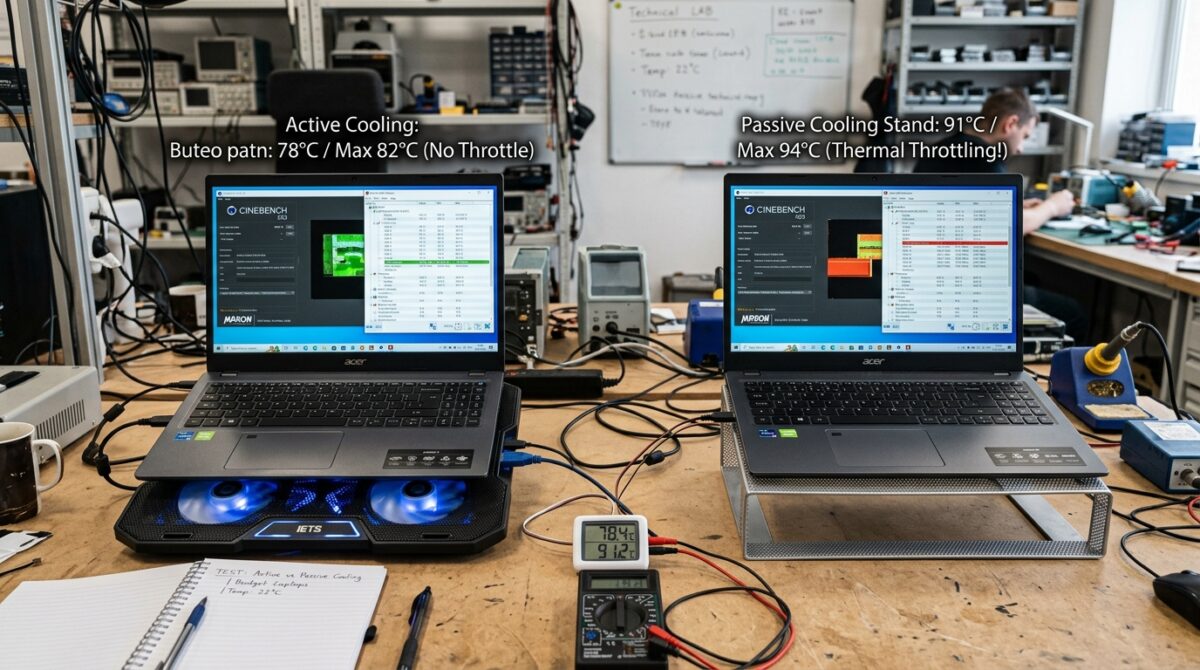 Active vs Passive Laptop Cooling Pads: Real-World Thermal Throttle Testing on Budget Devices