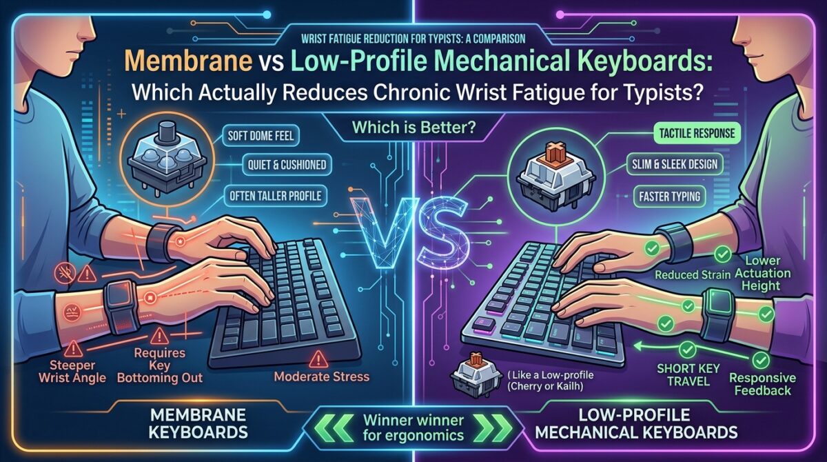 Membrane vs Low-Profile Mechanical Keyboards: Which Actually Reduces Chronic Wrist Fatigue for Typists?