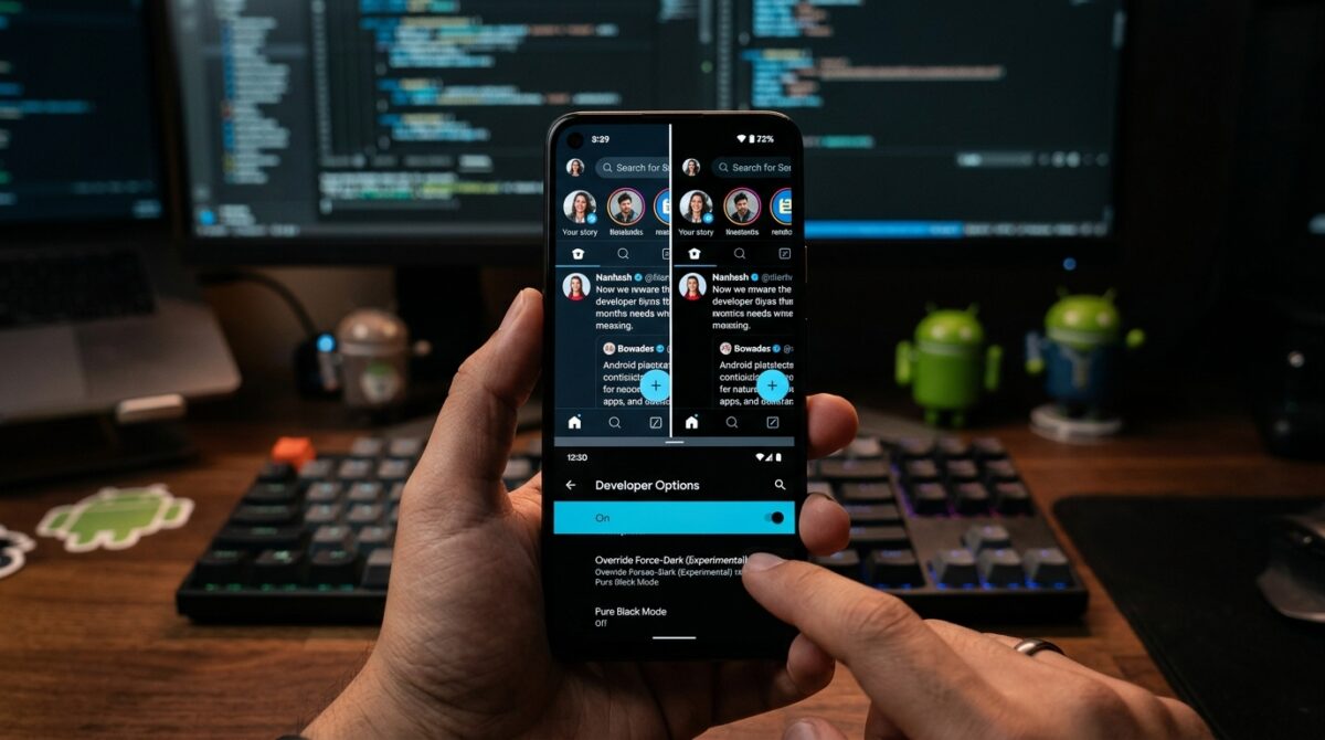 The Hidden Android Developer Setting That Forces Incompatible Apps into True Pitch-Black Dark Mode
