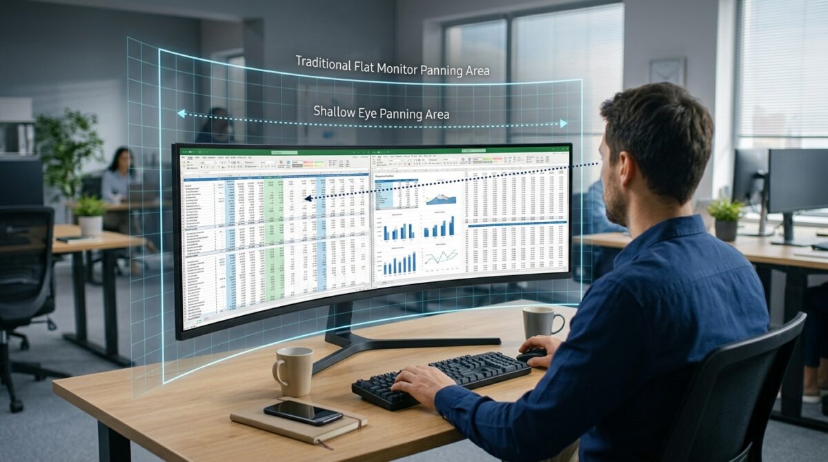 Curved vs Flat Monitors for Multi-Column Data Work: Does the Curvature Actually Reduce Neck Panning?