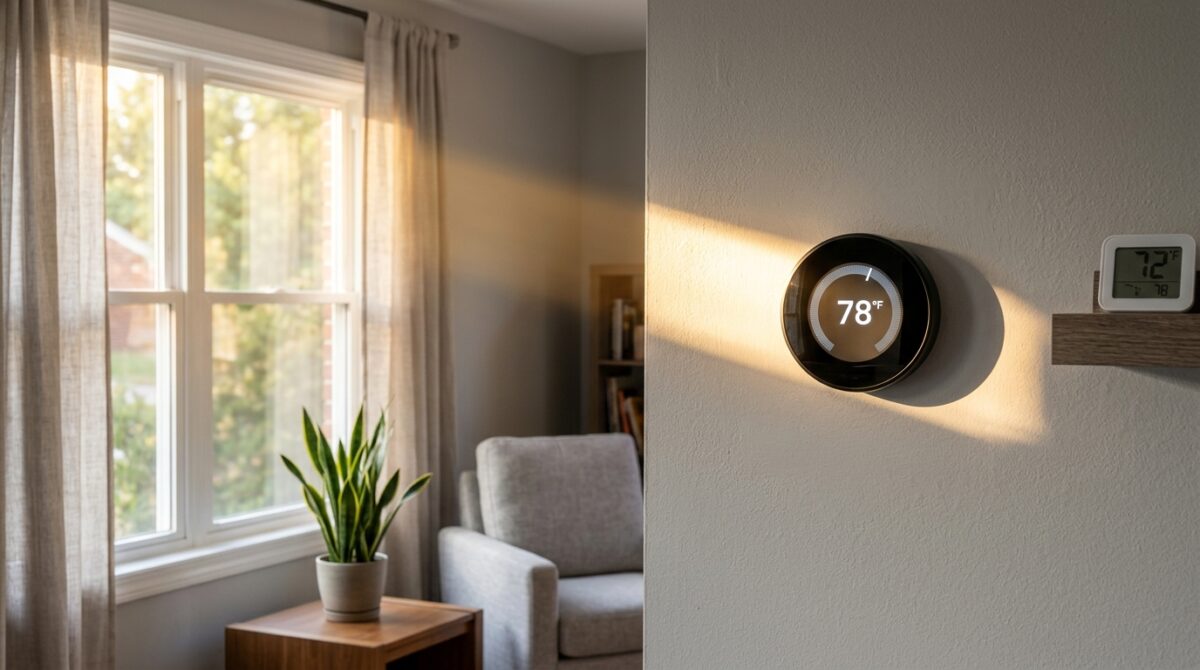 Smart Thermostat Placement Errors: How Sun Glare and Drafts Cause False Readings and Wasted Energy