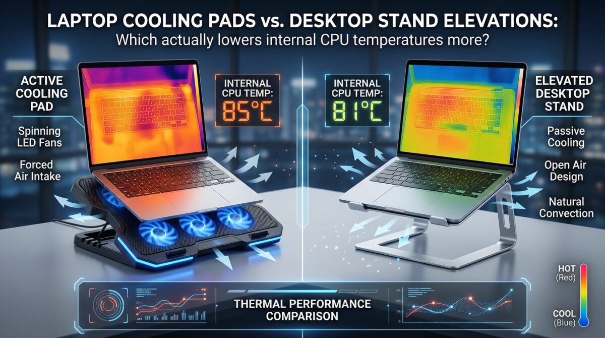 Laptop Cooling Pads vs Desktop Stand Elevations: Which Actually Lowers Internal CPU Temperatures More?