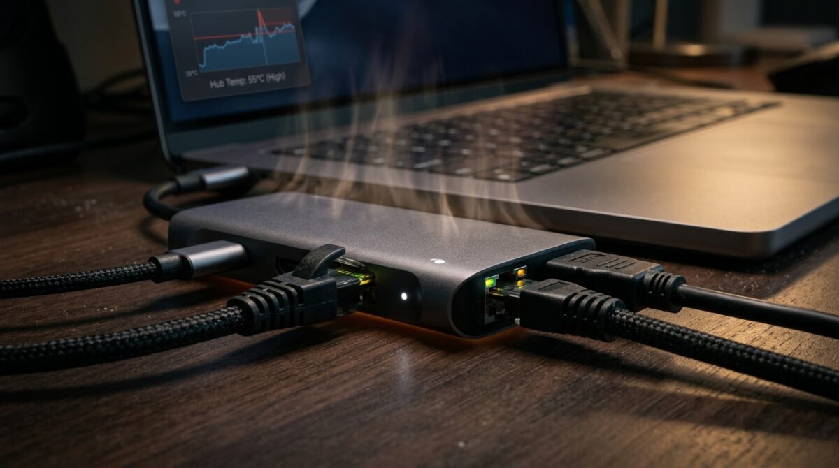 USB-C Hub Heat Throttling: How High Temperatures Affect HDMI Output and Ethernet Speeds on Laptops